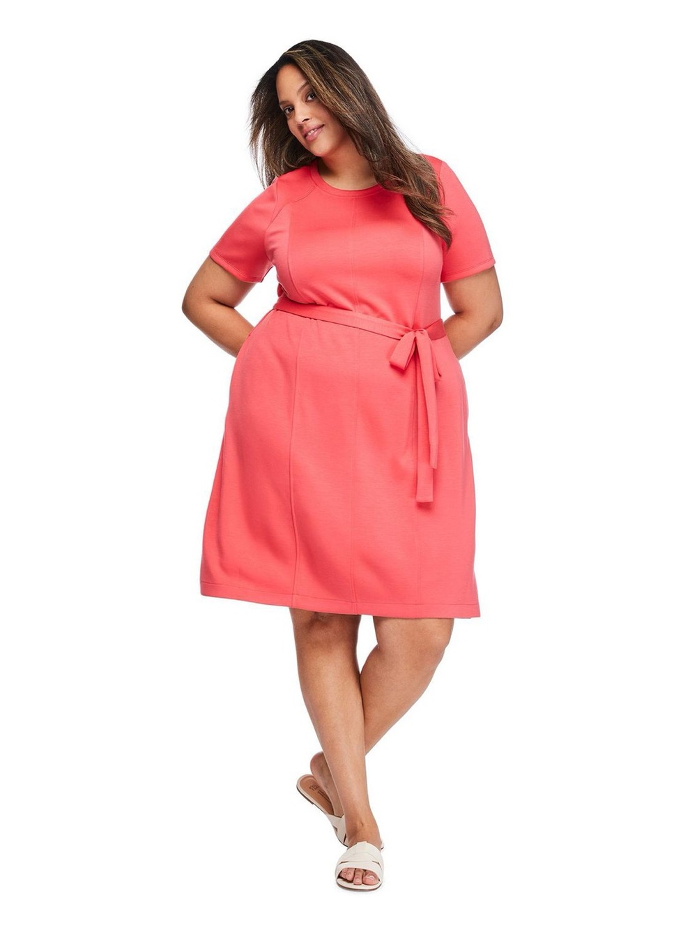 Lane Bryant Tie-Waist Midi Dress